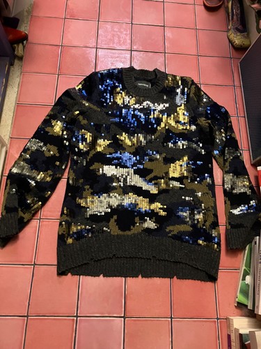 Pull camouflage pailleté